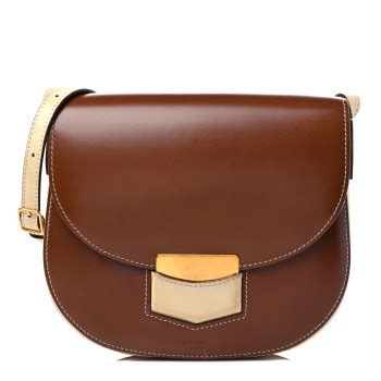 CELINE Glazed Calfskin Small Bi